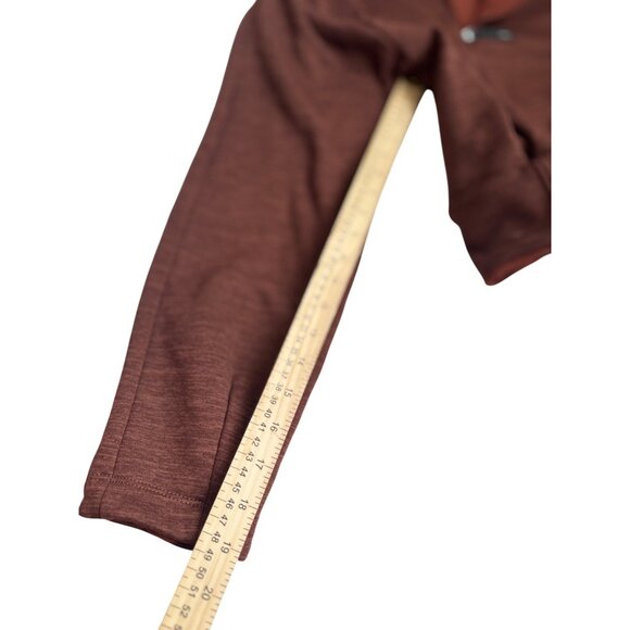 Athleta Womens Cozy Half-Zip Pullover Sweatshirt Size Small Brown Fleece - Picture 8 of 10